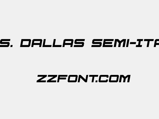 U.S.S. Dallas Semi-Italic