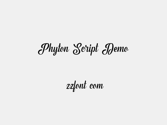 Phyton Script Demo