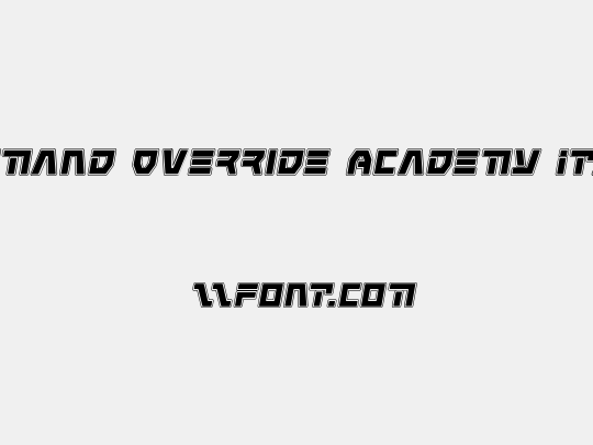 Command Override Academy Italic