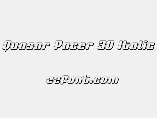 Quasar Pacer 3D Italic