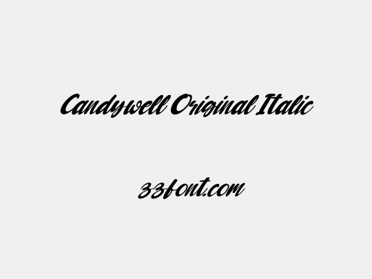 Candywell Original Italic
