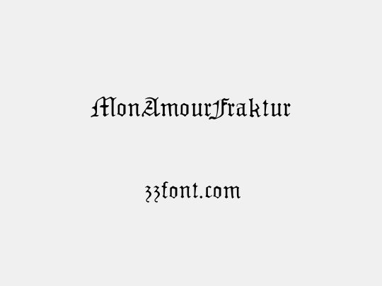 MonAmourFraktur