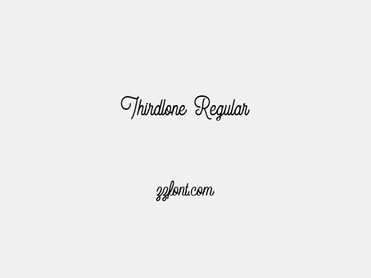 Thirdlone Regular
