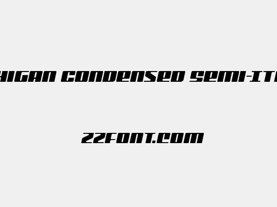 Michigan Condensed Semi-Italic