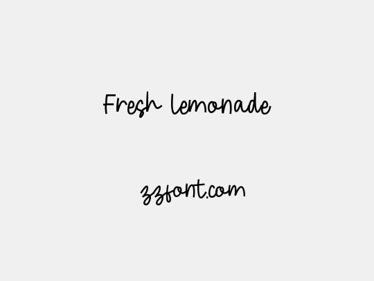 Fresh Lemonade
