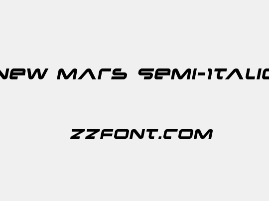 New Mars Semi-Italic