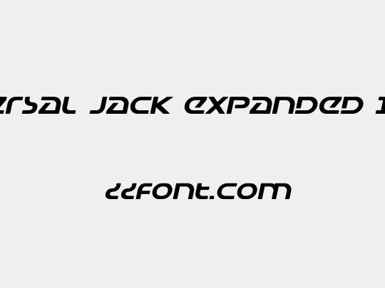 Universal Jack Expanded Italic