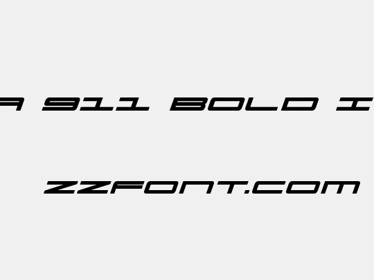 Ultra 911 Bold Italic