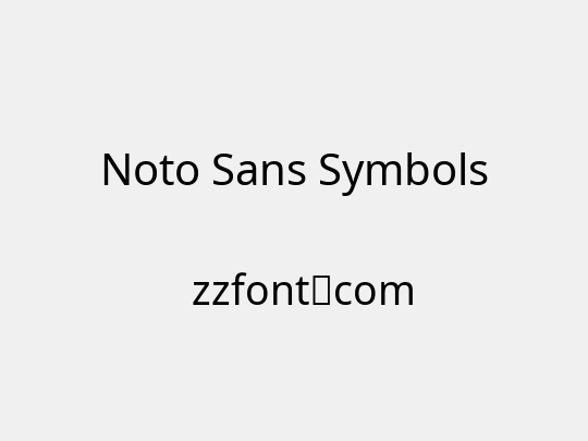 Noto Sans Symbols