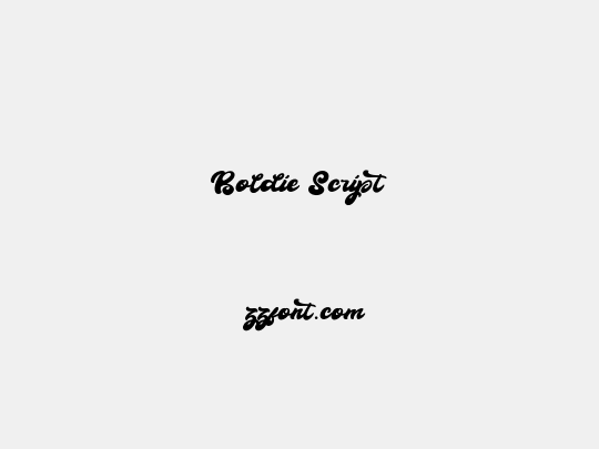 Boldie Script