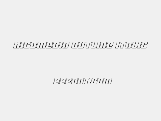 Nicomedia Outline Italic