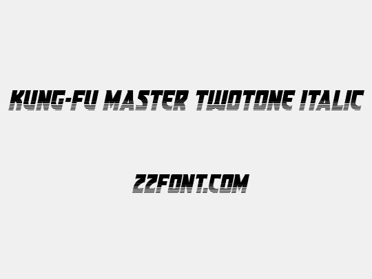 Kung-Fu Master Twotone Italic
