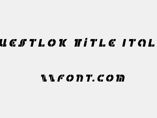 Questlok Title Italic