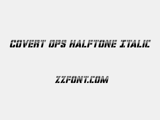 Covert Ops Halftone Italic