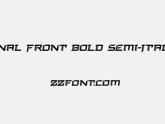 Final Front Bold Semi-Italic