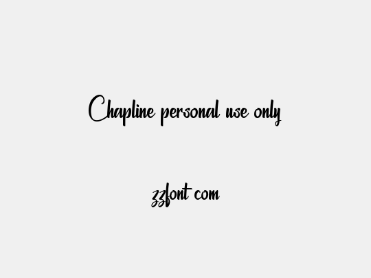 Chapline personal use only