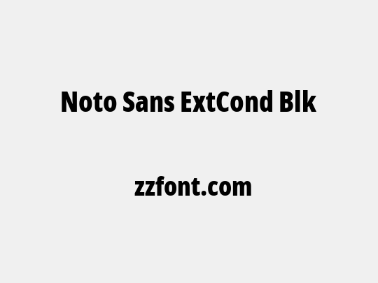 Noto Sans ExtCond Blk