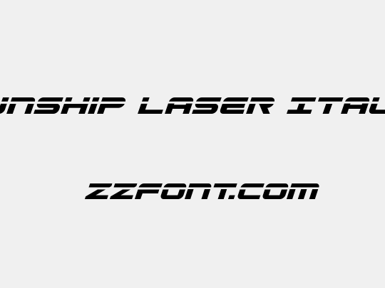 Gunship Laser Italic