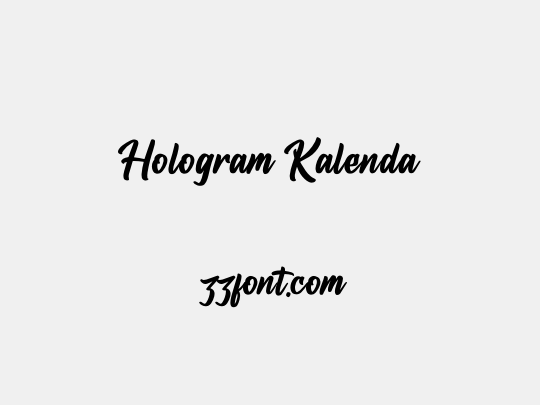 Hologram Kalenda