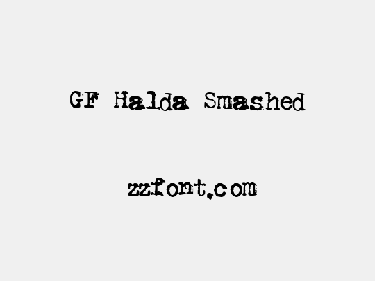 GF Halda Smashed