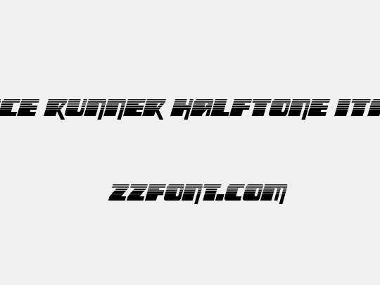 Space Runner Halftone Italic