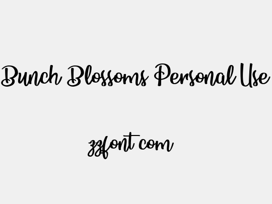 Bunch Blossoms Personal Use