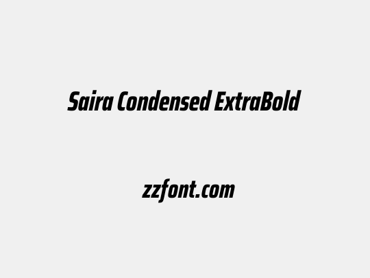 Saira Condensed ExtraBold