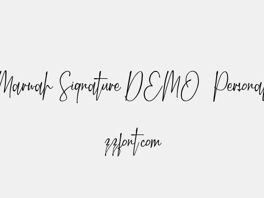 Marwah Signature DEMO (Personal