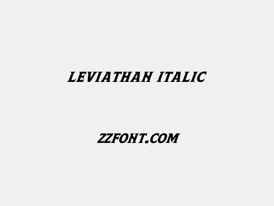 Leviathan Italic
