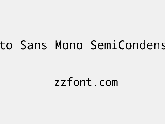 Noto Sans Mono SemiCondensed