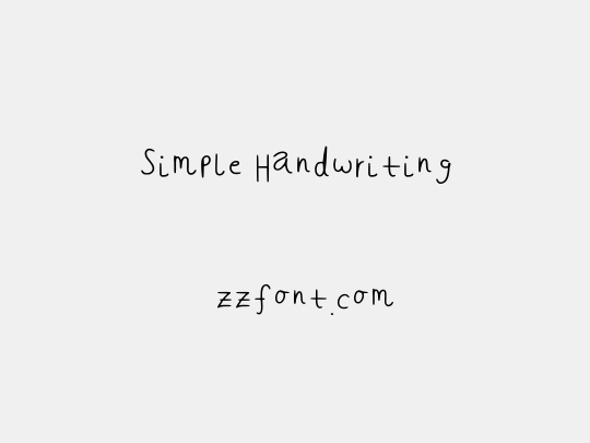 Simple Handwriting