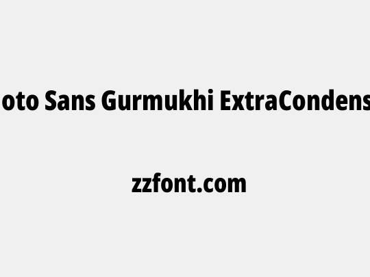 Noto Sans Gurmukhi ExtraCondensed Black