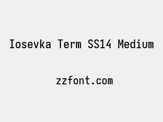 Iosevka Term SS14 Medium