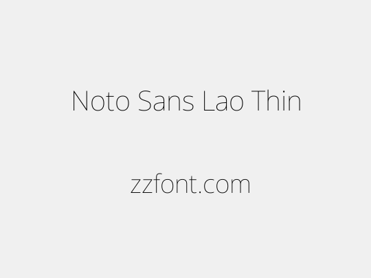 Noto Sans Lao Thin