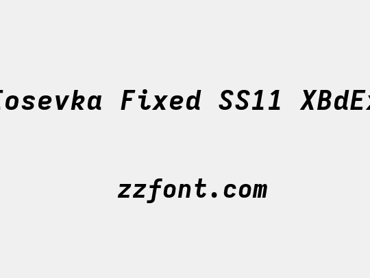 Iosevka Fixed SS11 XBdEx