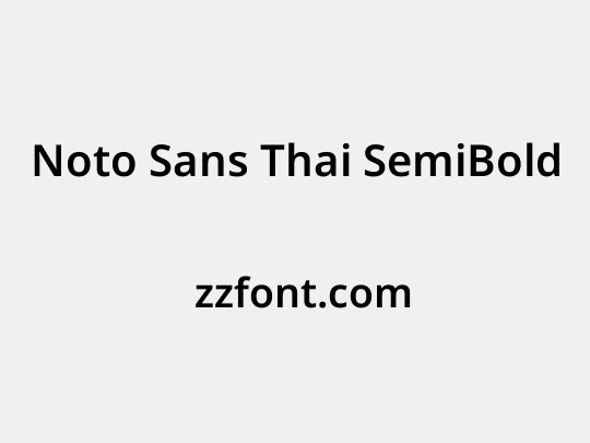 Noto Sans Thai SemiBold
