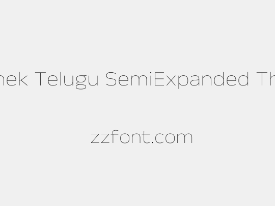 Anek Telugu SemiExpanded Thin