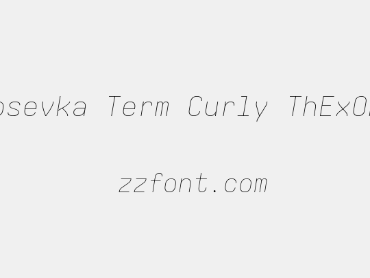 Iosevka Term Curly ThExObl
