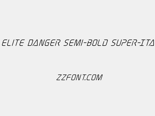 Elite Danger Semi-Bold Super-Italic