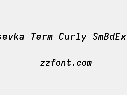 Iosevka Term Curly SmBdExObl