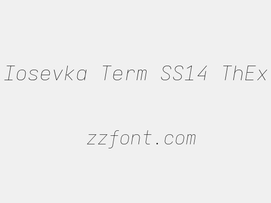 Iosevka Term SS14 ThEx