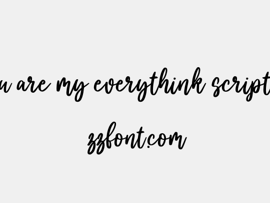 You are my everythink script fo