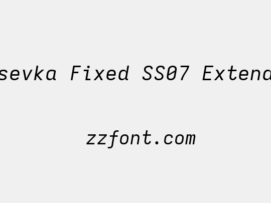 Iosevka Fixed SS07 Extended