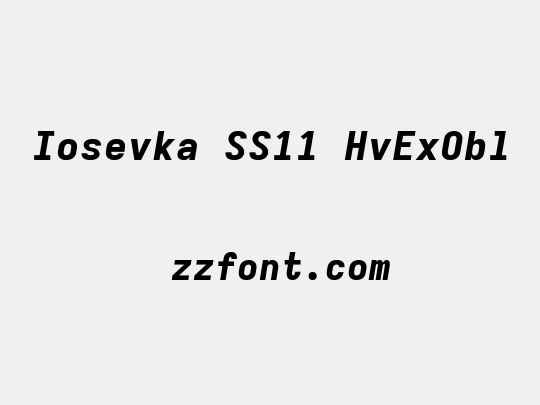 Iosevka SS11 HvExObl