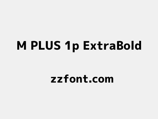 M PLUS 1p ExtraBold