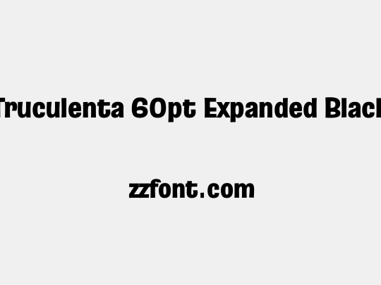 Truculenta 60pt Expanded Black