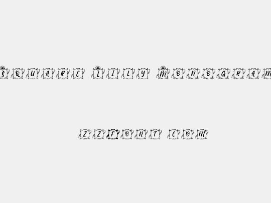 Square Lily Monogram