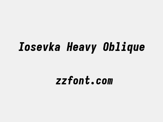 Iosevka Heavy Oblique