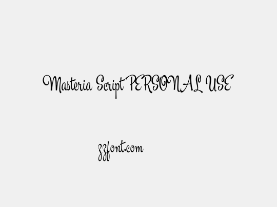 Masteria Script PERSONAL USE
