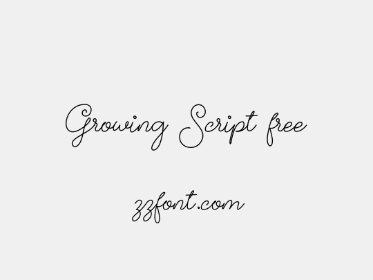Growing Script free
